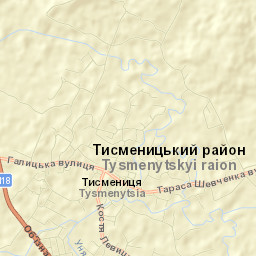 Tysmenytsya Street Map