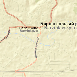 Barvinkove Street Map