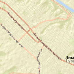 Lysychans’k Street Map
