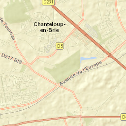 Chanteloup-en-Brie Street Map