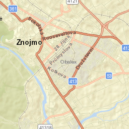 Znojmo Street Map