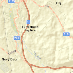 Turčianske Teplice Street Map