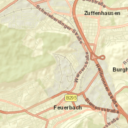 Stuttgart Feuerbach Street Map