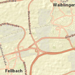 Fellbach Street Map
