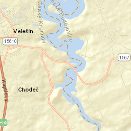 Velešín Street Map