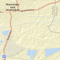 Hrušovany nad Jevišovkou Street Map
