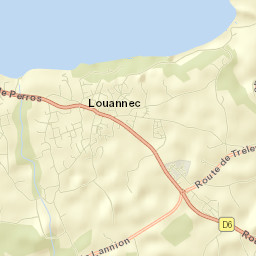 Louannec Street Map