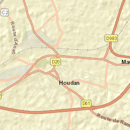 Houdan Street Map