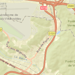 Bièvres Street Map