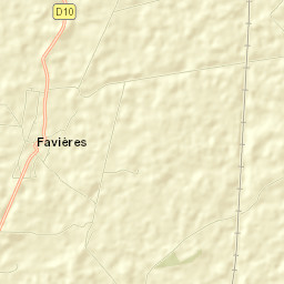 Favières Street Map