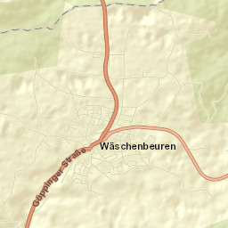 Wäschenbeuren Street Map