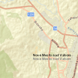 Okres Nové Mesto nad Váhom Street Map