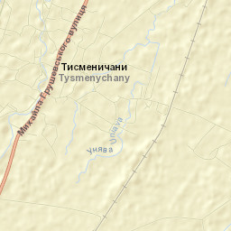 Tysmenychany Street Map