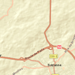 Sézanne Street Map