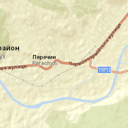 Perechyn Street Map