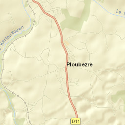 Ploubezre Street Map