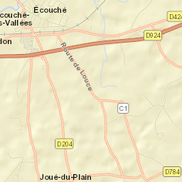 Écouché Street Map