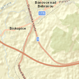 Okres Bánovce nad Bebravou Street Map