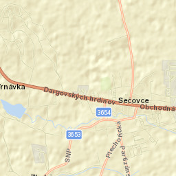 Sečovce Street Map