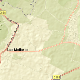 Les Molières Street Map
