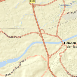Landau an der Isar Street Map