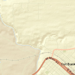 Cut Bank Street Map