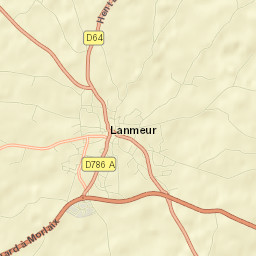 Lanmeur Street Map