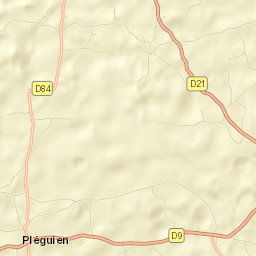Pléguien Street Map