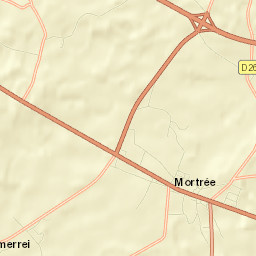 Mortrée Street Map