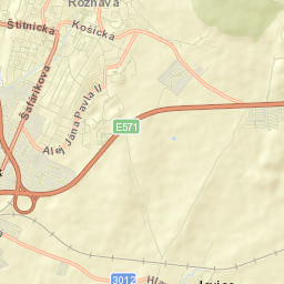 Rožňava Street Map