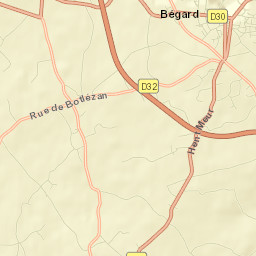 Bégard Street Map