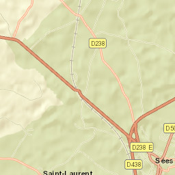 Sées Street Map