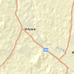 Vrbové Street Map