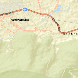 Partizánske Street Map