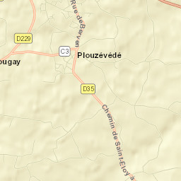 Plouzévédé Street Map