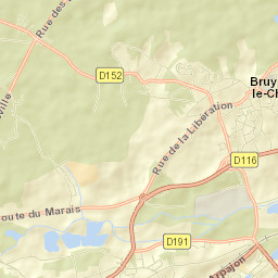 Bruyères-le-Châtel Street Map