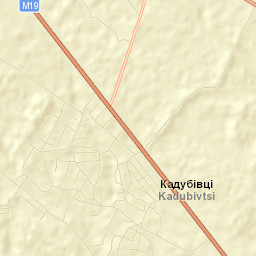 Kadubivtsi Street Map