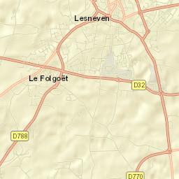 Lesneven Street Map