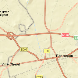 Pontorson Street Map