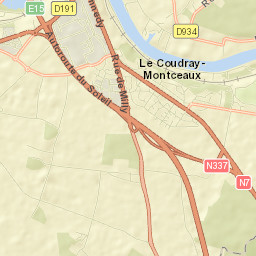 Le Coudray-Montceaux Street Map
