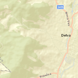Okres Detva Street Map