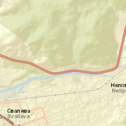 Svaliava Raion Street Map