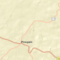 Plouguin Street Map