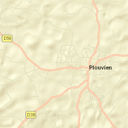 Plouvien Street Map