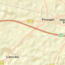 Plouagat Street Map
