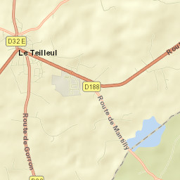 Le Teilleul Street Map