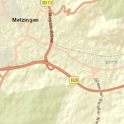 Metzingen Street Map