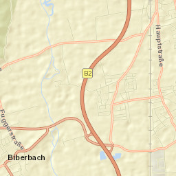 Biberbach Street Map