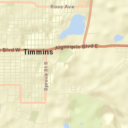 Timmins Street Map