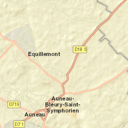 Auneau Street Map